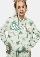 Green Tie Dye Logo Hoodie