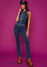 Guess Who's Back Denim Jumpsuit
