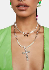 Cross My Heart Layered Necklace