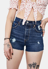 Tango Feels Ribcage Denim Shorts