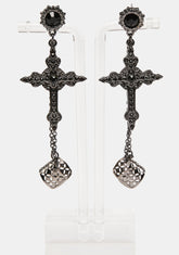 Let Us Rejoice Cross Earrings