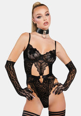 Tessa Leopard Print Lace Teddy