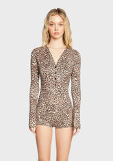 Wild Instincts Long Sleeve Romper