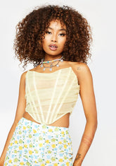 Lemon Fairy Chateau Organza Corset Top