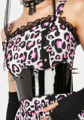 Danger Ahead Spiked Waist Belt