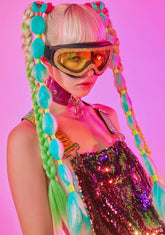 Lemon Freaky Encounters Rhinestone Goggles