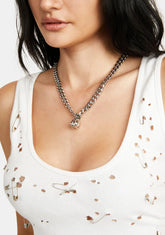 Caged Demon Ball Extra Heavy Cuban Chain Necklace