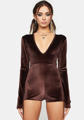 Chocolate Velvet Romper