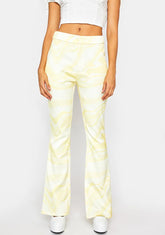 Lemon Psychedelic Flare Pants