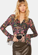Daydreamer Floral Sheer Blouse