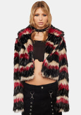 Faded Sunset Faux Fur Jacket
