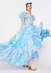 The Baby Blue Toile Ritz Dress