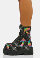 Trippy Twilight Combat Boots