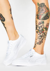 Silver White Carina Classic Sneakers