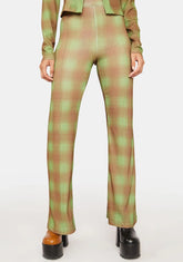 Checkered Flare Pants