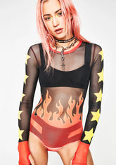 Burning Fuel Mesh Bodysuit