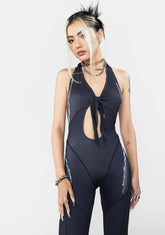 Lycra Tie Knot Speed Racer Jumpsuit