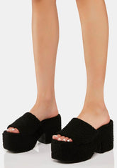 Black Mandee Platform Sandals