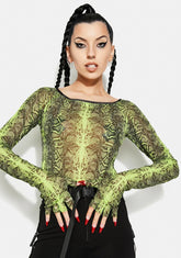 Basilisk Off Shoulder Sheer Top