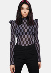 Revelation Series Checkerboard Pleated T-Shirt