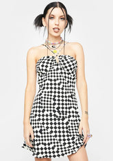 Dark Different Waves Mini Dress