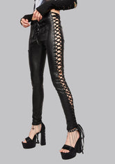 Hand Of Doom Lace-Up Leggings