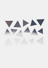 Silver Metallic Triangle Face & Body Stickers