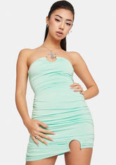 Mint So Irresistible Strapless Mini Dress