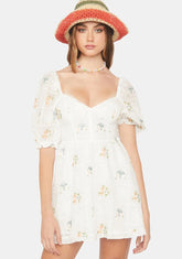 Yolanda Puff Sleeve Mini Dress