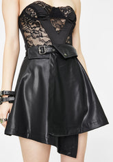 Moto Pendalum Wrap Mini Skirt