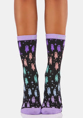 Rainbow Ghost Crew Socks