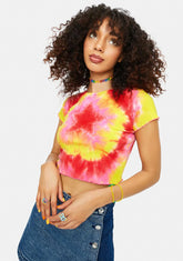 Starry Daze Tie Dye Cropped Baby Tee