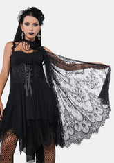 Embroidered Gothic Lace Cape