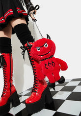 Little Lucifer Fuzzy Crossbody Bag