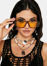 Happy Prized Pairing Rectangular Sunglasses