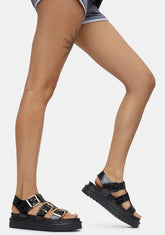 Black Laeticia Gladiator Sandals