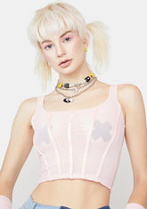 Sugar Get Lucky Mesh Corset Top