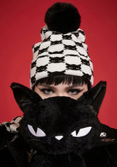 Cat Bandit Pom Pom Beanie