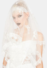 White Romantic Veil
