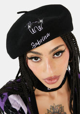 Witch Mischief Rhinestone Beret