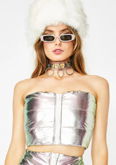 Aurora Beam Puffer Tube Top