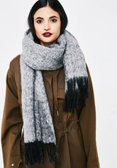 Smoke Out Fringed Scarf