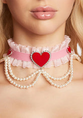 Charm For You Ruffled Choker