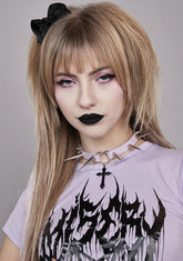 Reverent Wink Spiked Choker