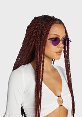 Cruisin' The Block Oval Sunglasses - Purple