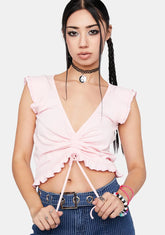 Bankroll Baby Ruffle Crop Top