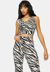 Animal Behavior Zebra Print Pant Set