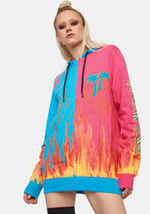 Split Flame Hoodie