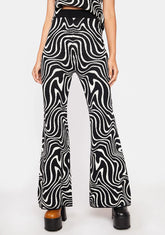 Swirl Knit Flare Pants