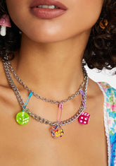 Safety Dice Chain Necklace